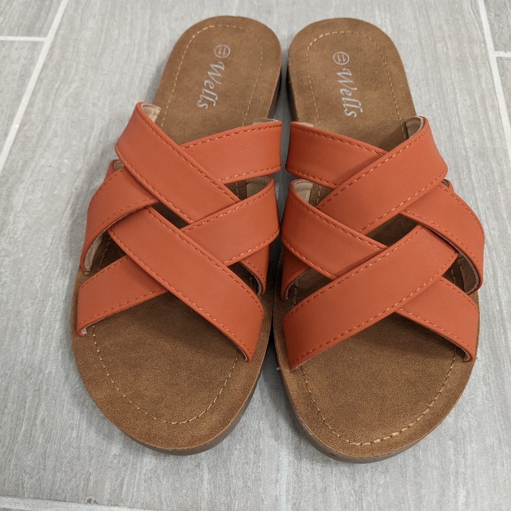 Wells Orange Sandals